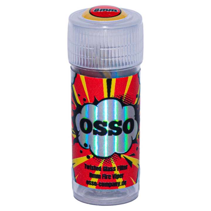 OSSO Twisted Glass Filter "Fire Viper" 8mm