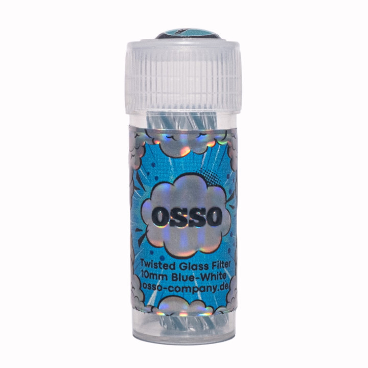 OSSO Twisted Glass Filter "Blue White" 10mm